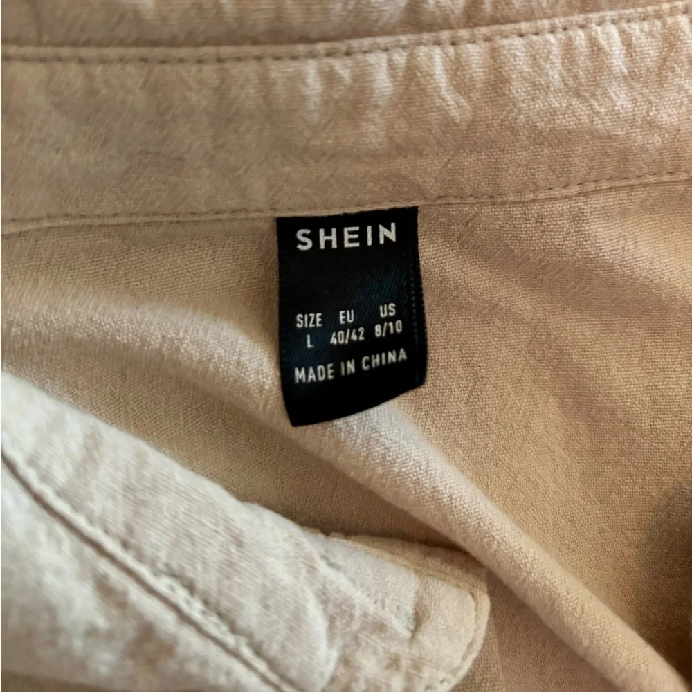 Beige Button Up - Picture 3 of 4